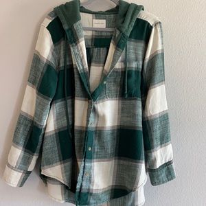 American Eagle flannel with Hoodie